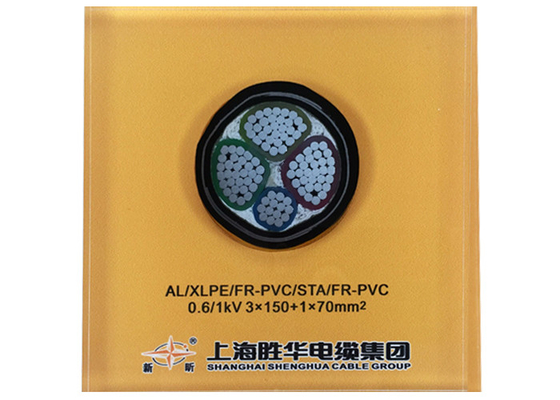 चीन 0.6 / 1 केवी 3x150 + 1x70 मिमी 2 वाईजेएलवी 22 बख्तरबंद विद्युत केबल एएल / एक्सएलपीई / एसटीए / पीवीसी एल्यूमिनियम पावर केबल आपूर्तिकर्ता