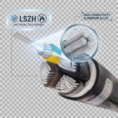 VGV 3x4mm2 UV Resistant PVC Insulated Cable Outdoor Overhead 0.6/1kV IEC60502 Copper देने वाला