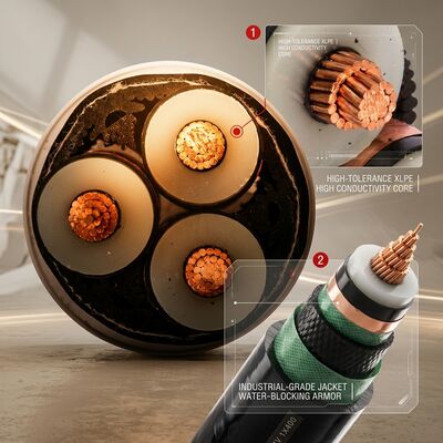 90 डिग्री उच्च तापमान XLPE इंसुलेटेड पावर केबल 0.6/1kV निरंतर देने वाला