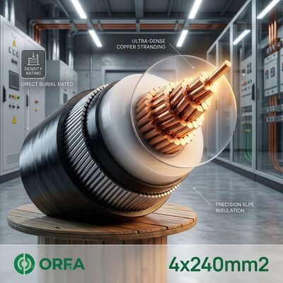 Underground Direct Burial SWA Armoured 4x240mm2 Copper XLPE Insulated Power Cable देने वाला